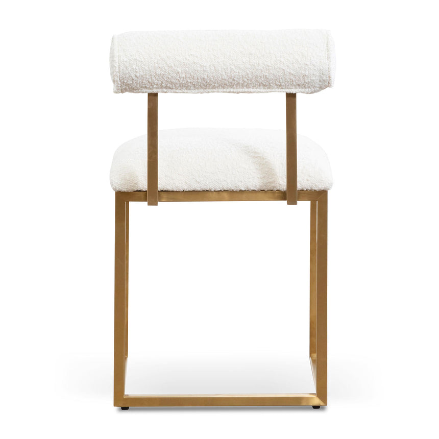 Daisy White Boucle Occasional Chair - Brushed Gold Base - View 5