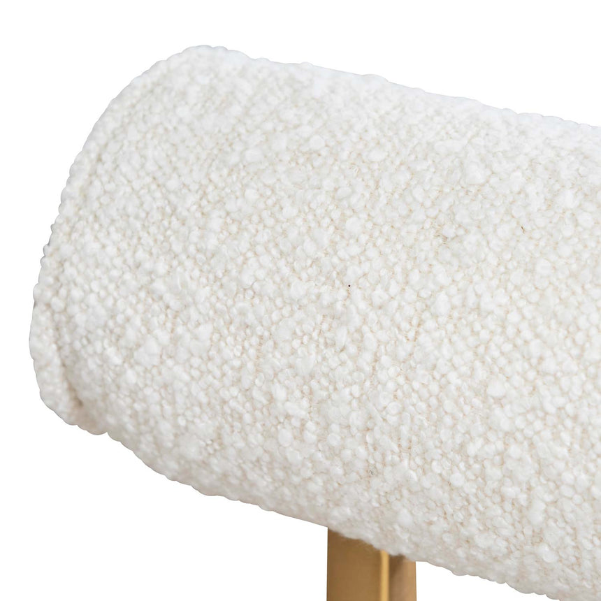 Daisy White Boucle Occasional Chair - Brushed Gold Base - View 8