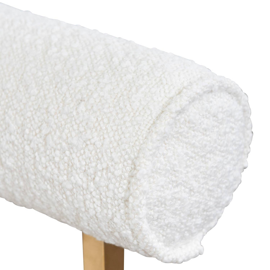 Daisy White Boucle Occasional Chair - Brushed Gold Base - View 9