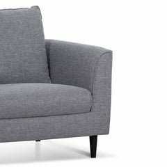 Fabric Armchair - Graphite Grey with Black Leg