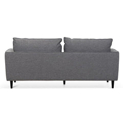 CLC6814-KSO 3 Seater Fabric Sofa - Graphite Grey with Black Leg