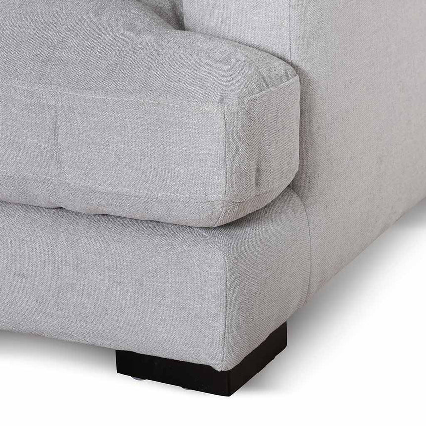 4 Seater Fabric Left Chaise Sofa - Oyster Beige - View 9