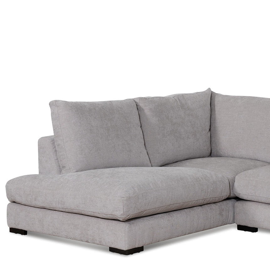 4 Seater Fabric Left Chaise Sofa - Oyster Beige - View 5