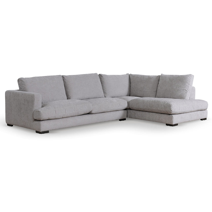 4 Seater Fabric Right Chaise Sofa - Oyster Beige - View 3