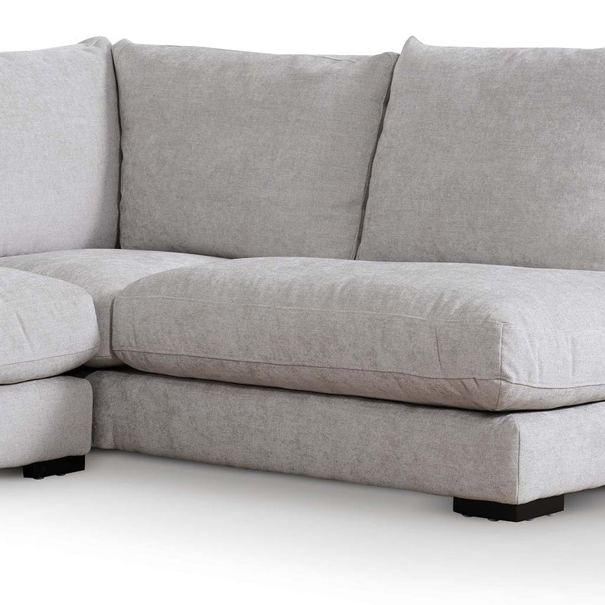 4 Seater Fabric Right Chaise Sofa - Oyster Beige - View 8