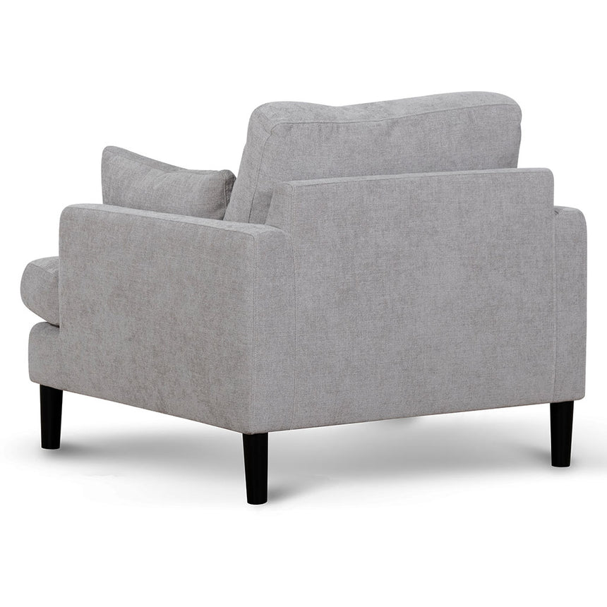Fabric Armchair - Oyster Beige and Black Leg - View 5