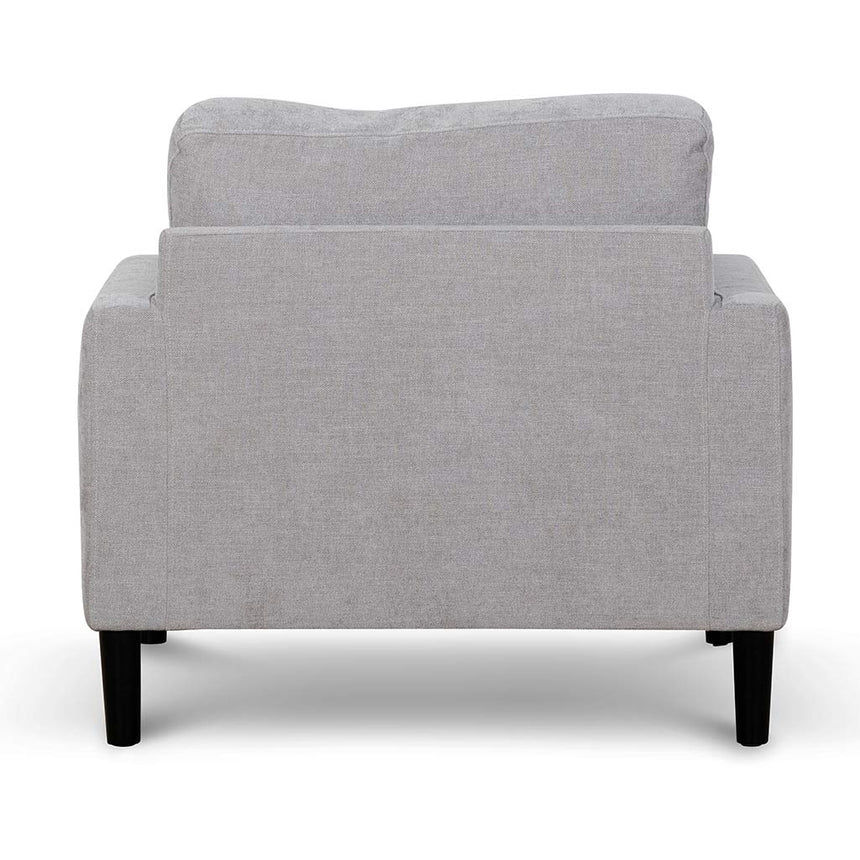 Fabric Armchair - Oyster Beige and Black Leg - View 6