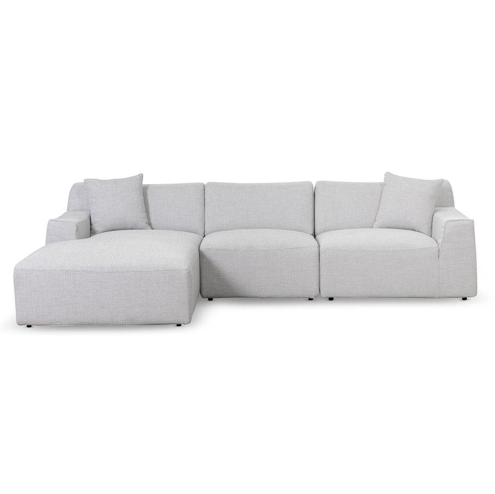 3 Seater Left Chaise Sofa - Passive Grey - View 2