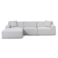 3 Seater Left Chaise Sofa - Passive Grey
