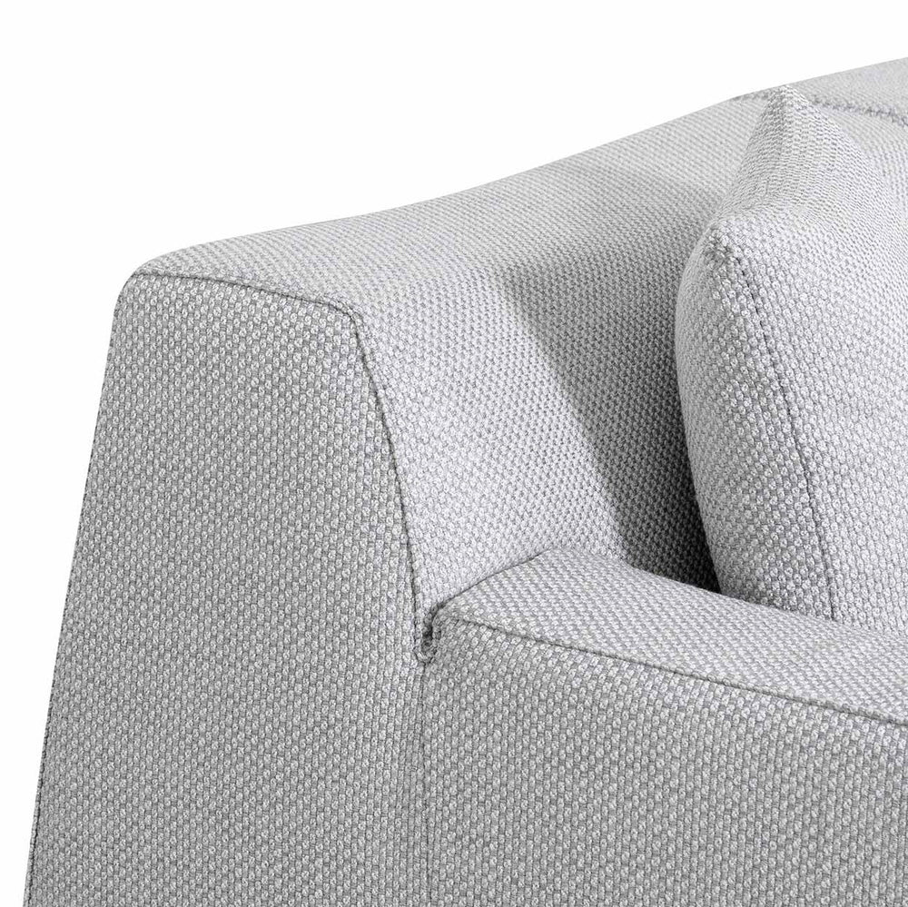 3 Seater Left Chaise Sofa - Passive Grey - View 4