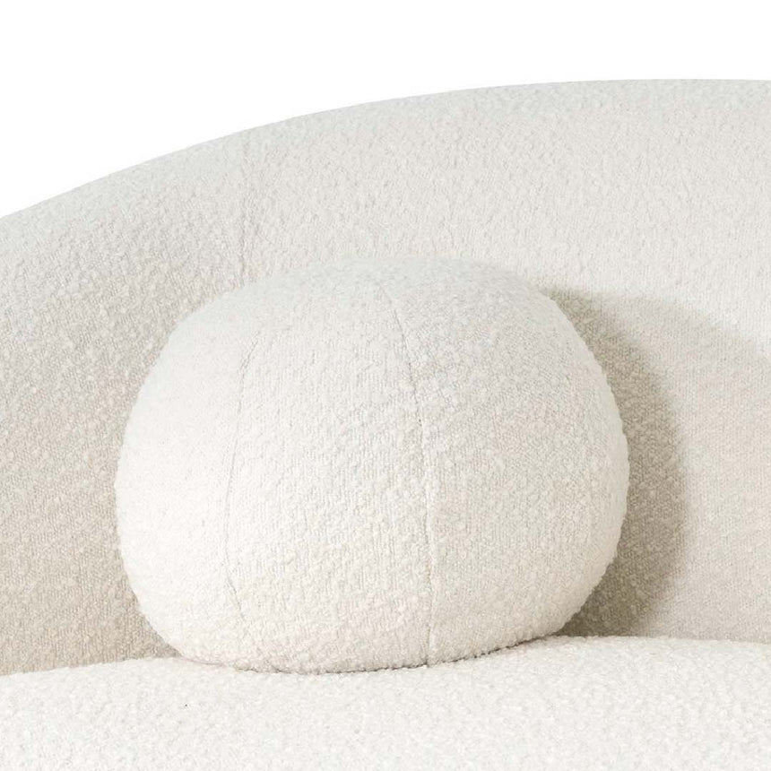 3 Seater Sofa - Ivory White Boucle - View 8