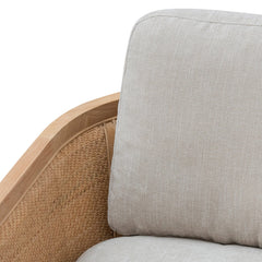 Ex Display - CLC6832-CA Wooden Armchair - Greige Fabric