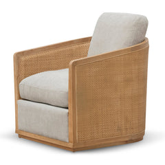 Ex Display - CLC6832-CA Wooden Armchair - Greige Fabric