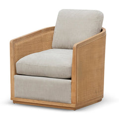 Ex Display - CLC6832-CA Wooden Armchair - Greige Fabric