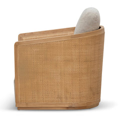 Ex Display - CLC6832-CA Wooden Armchair - Greige Fabric