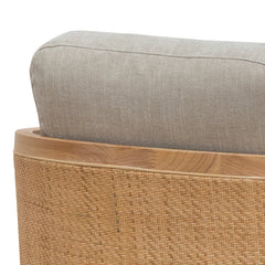 Ex Display - CLC6832-CA Wooden Armchair - Greige Fabric