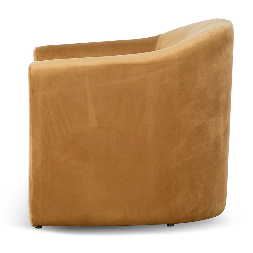 Velvet Armchair - Mustard - View 4