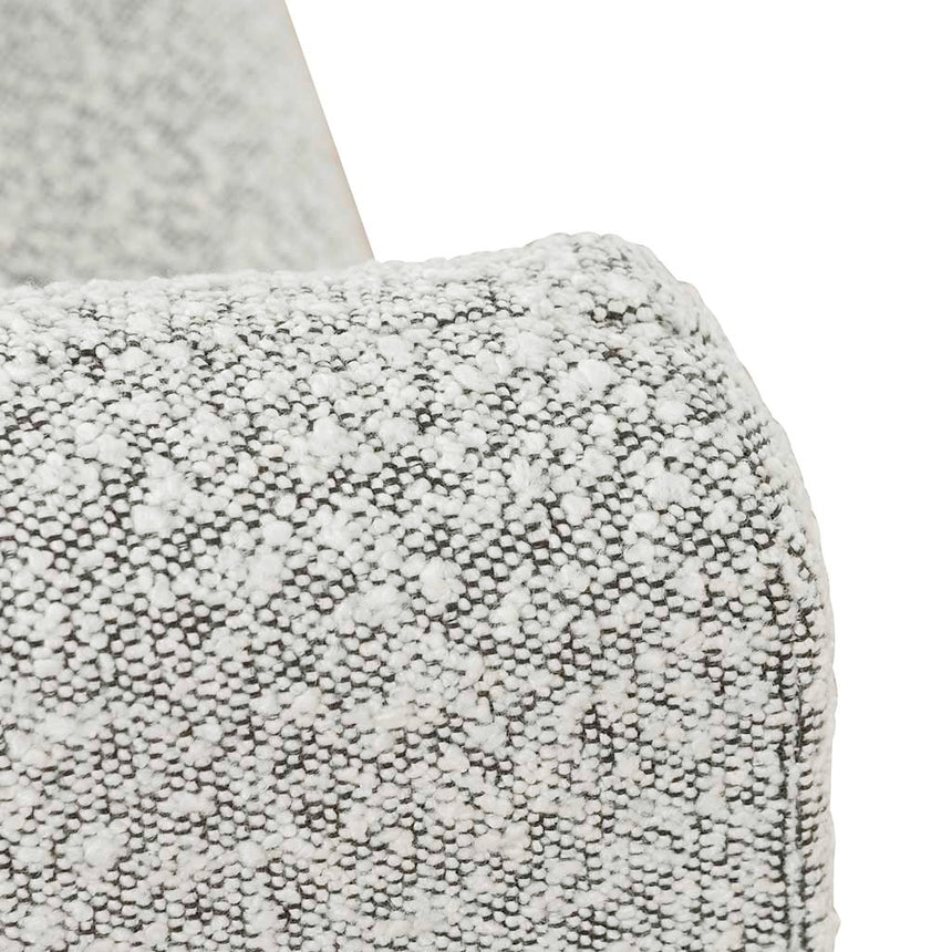 Armchair - Charcoal White Boucle - View 8