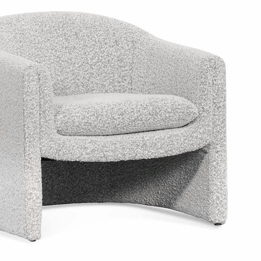 Armchair - Charcoal White Boucle - View 13