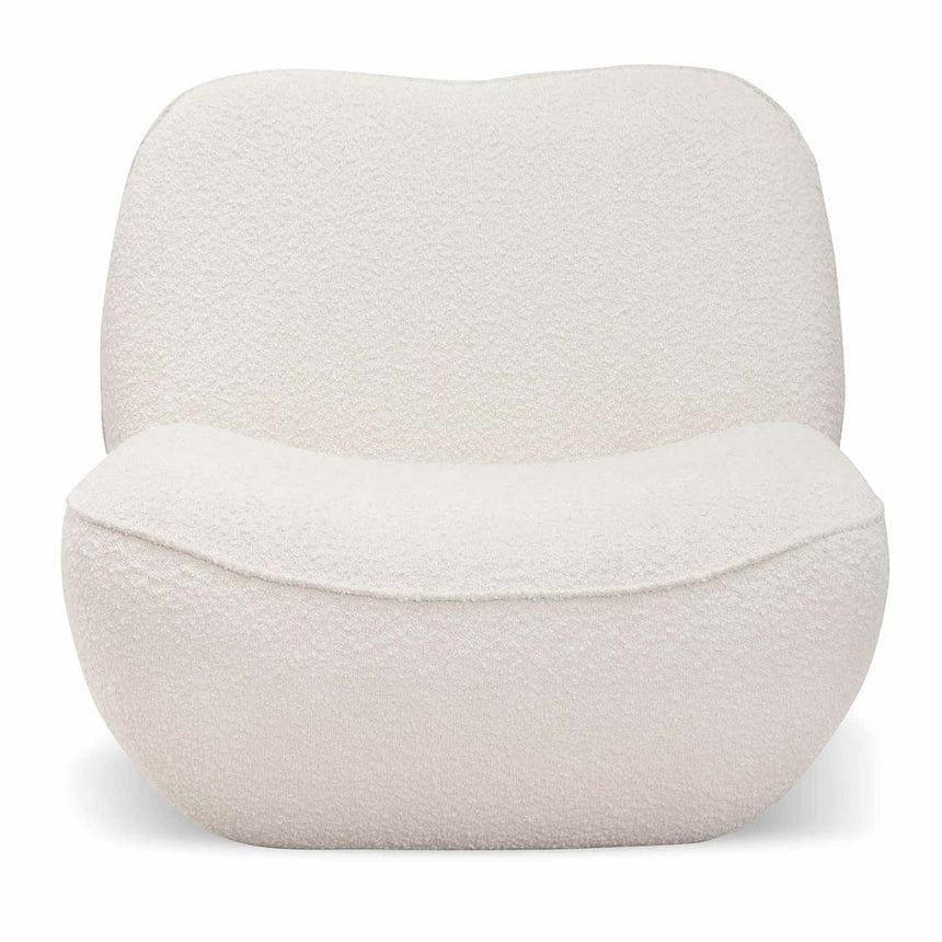 Lounge Chair - Ivory White Boucle - View 2