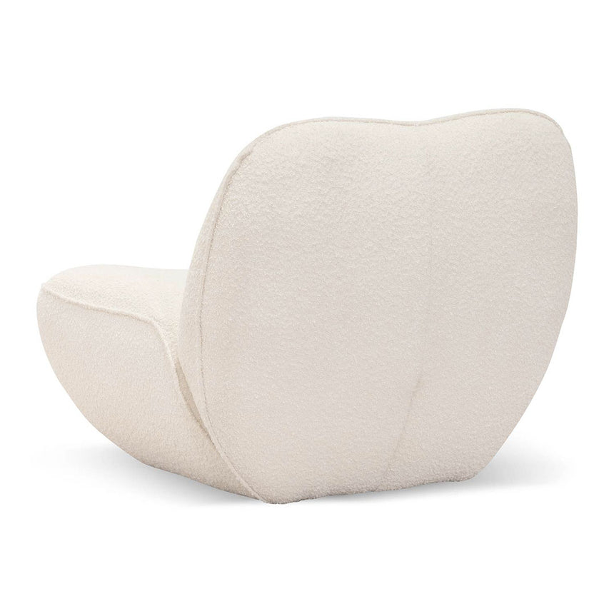 Lounge Chair - Ivory White Boucle - View 5