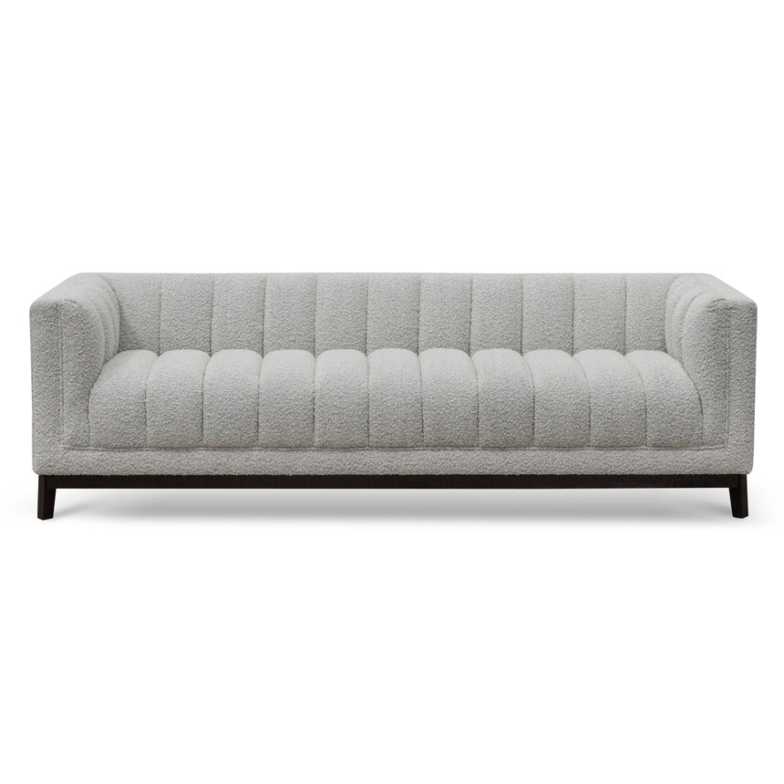 3 Seater Sofa -Light Grey Boucle - View 2