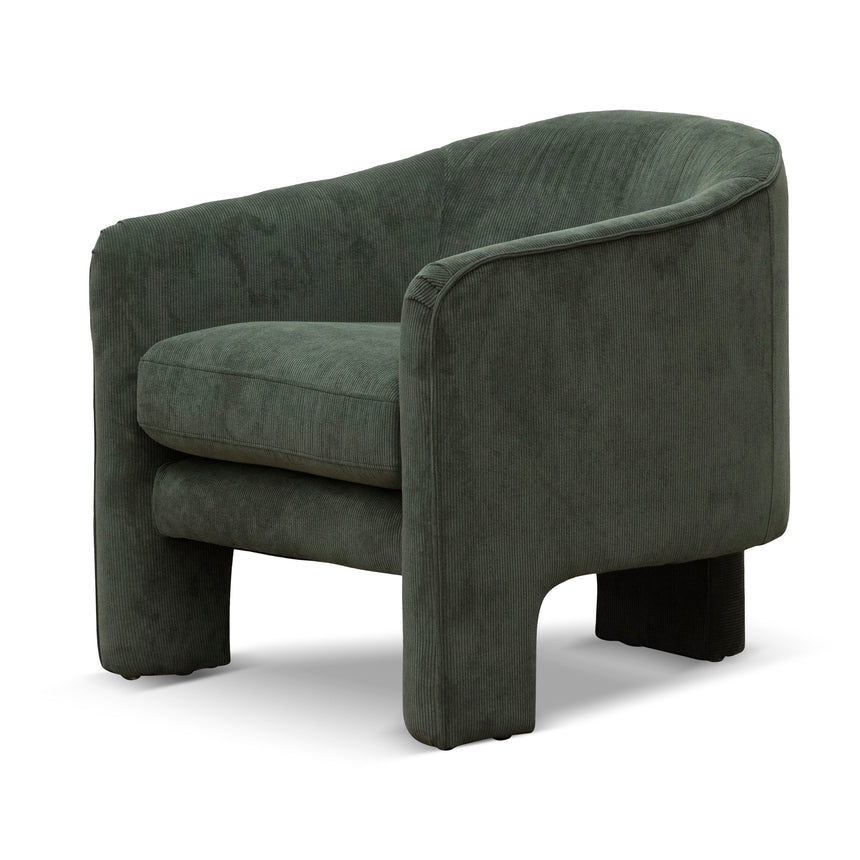 Fabric Armchair - Olive Green - View 2