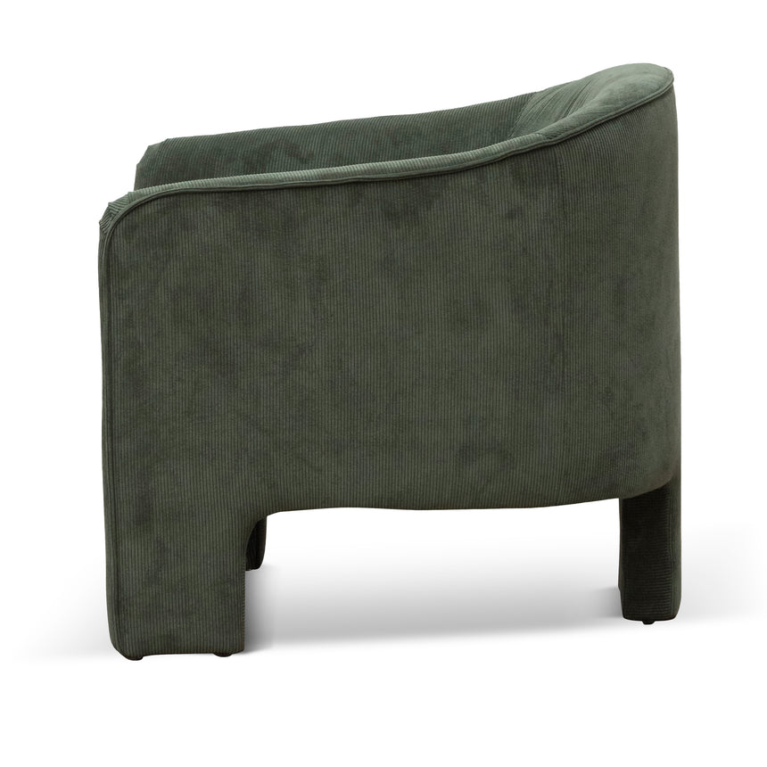 Fabric Armchair - Olive Green - View 3
