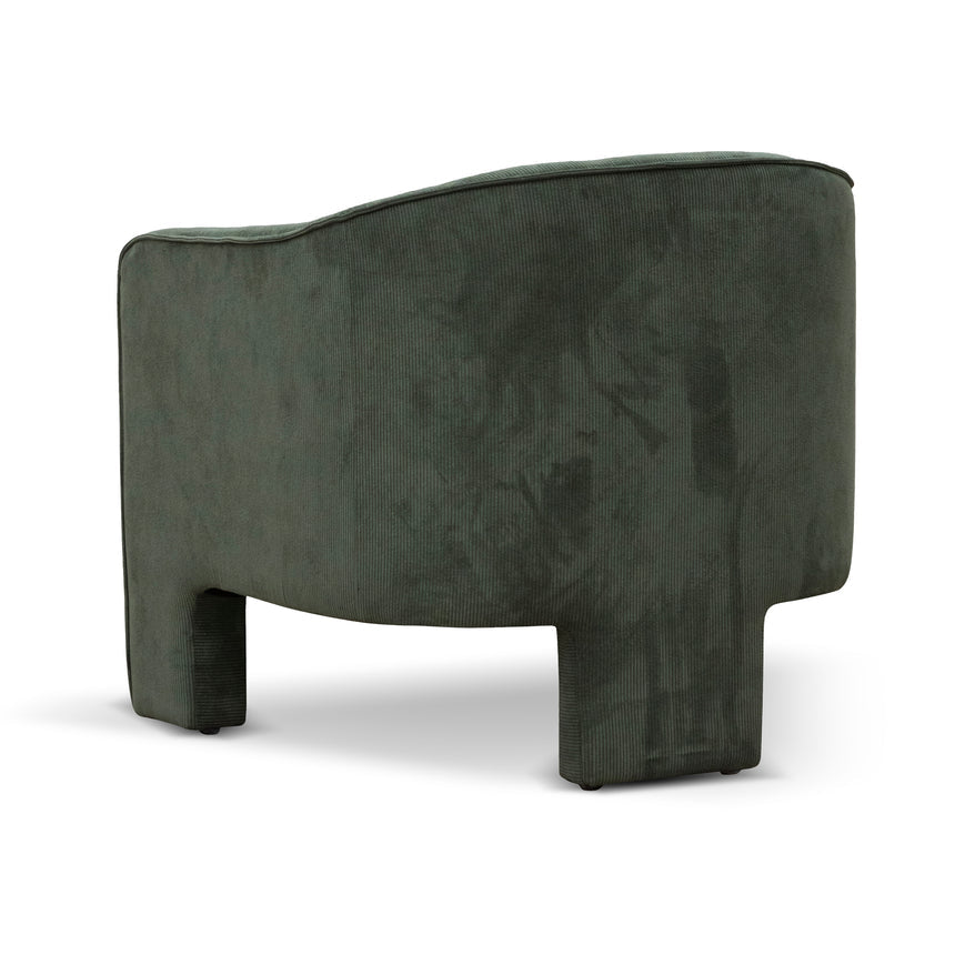 Fabric Armchair - Olive Green - View 4