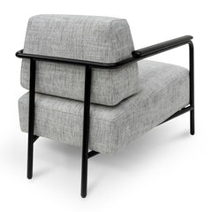 CLC6961-IG Fabric Armchair - Light Spec Grey with Black Legs