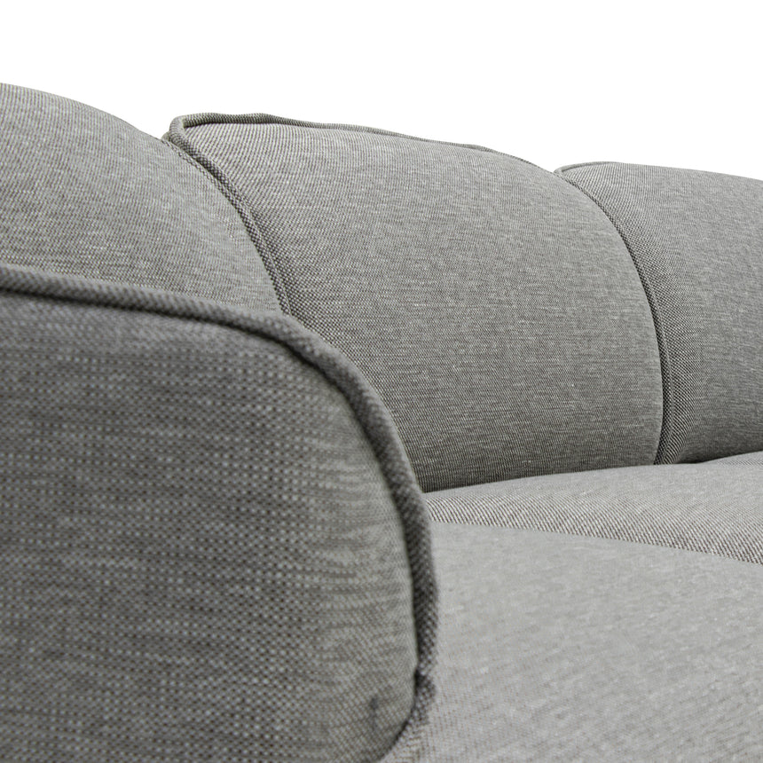 Left Return Modular Fabric Corner Sofa - Graphite Grey - View 8