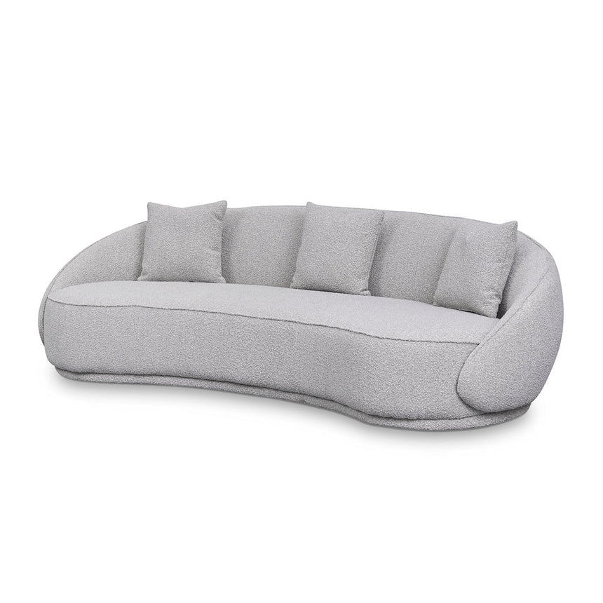 4 Seater Sofa - Ash Grey Boucle - View 3