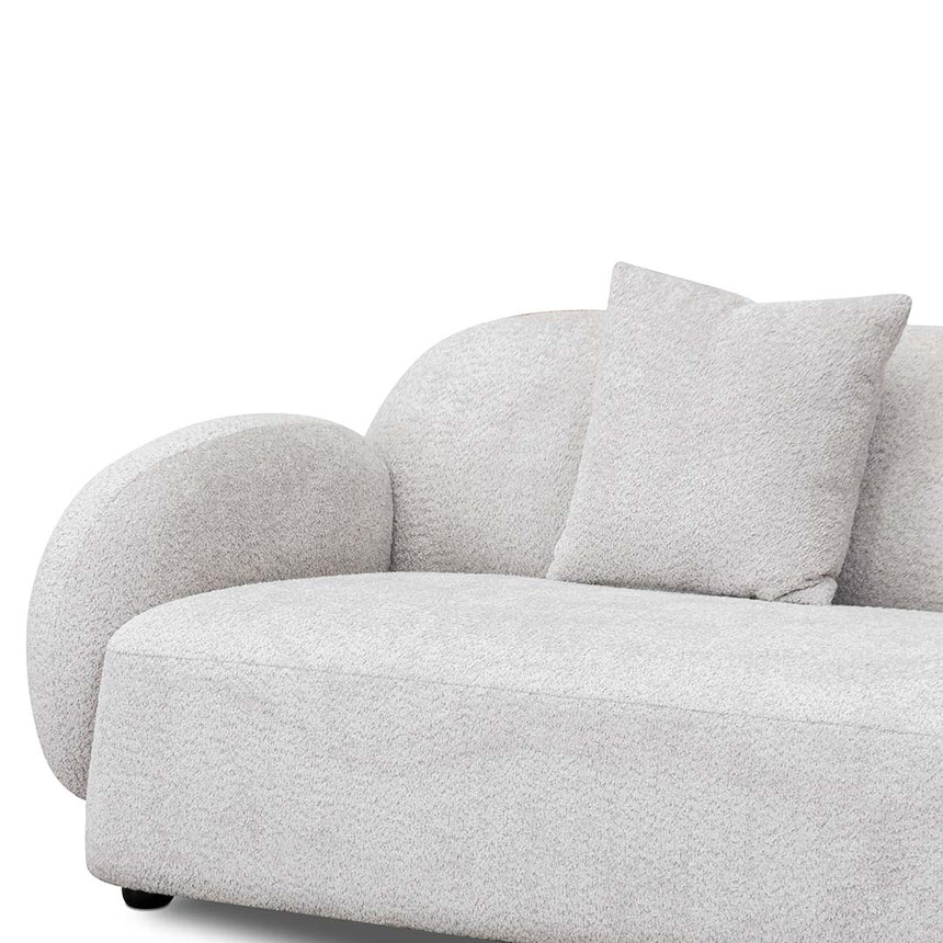 3 Seater Fabric Sofa - Salt White - View 4