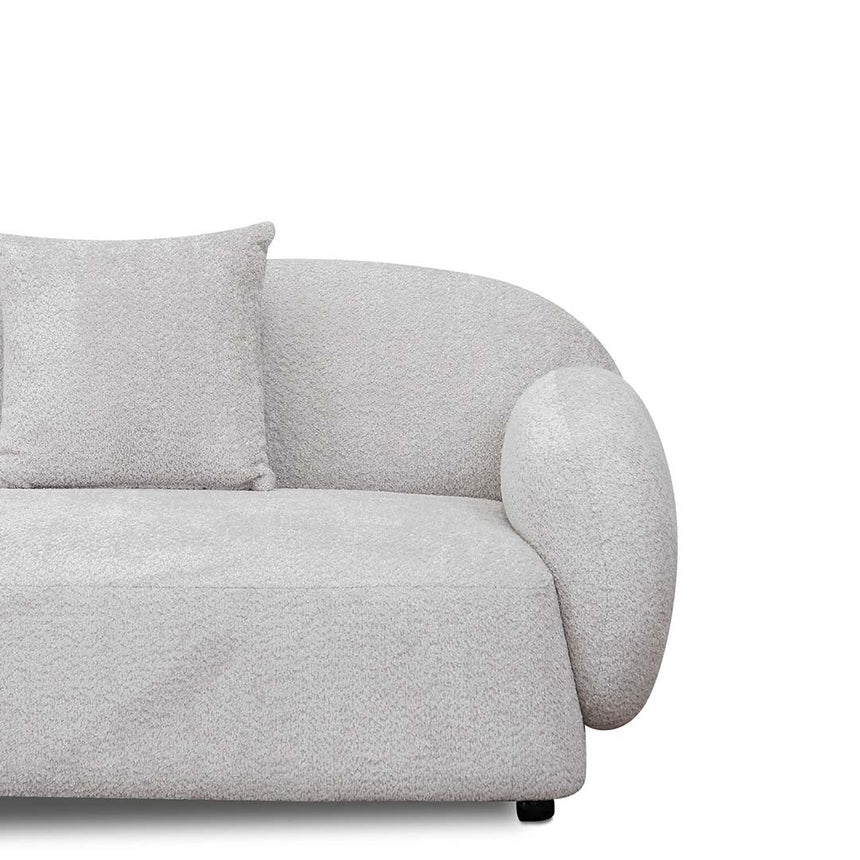 3 Seater Fabric Sofa - Salt White - View 11
