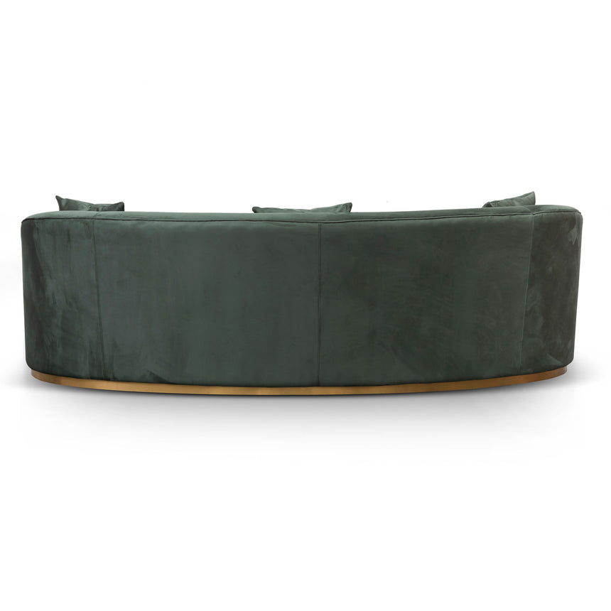3 Seater Sofa - Dark Green Velvet - View 10
