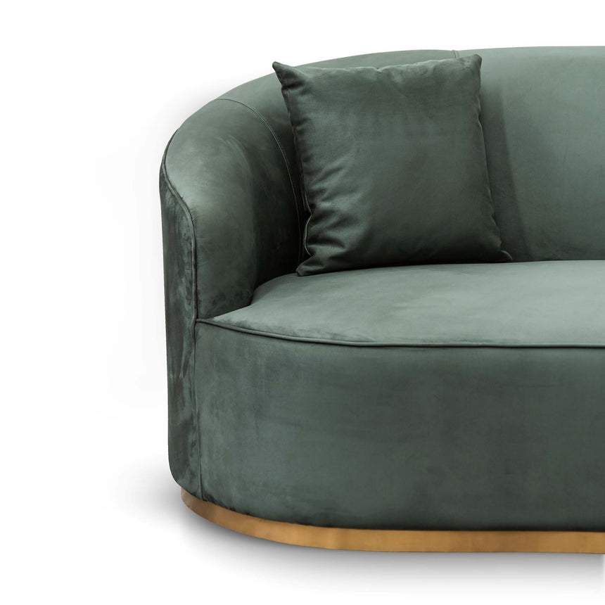 3 Seater Sofa - Dark Green Velvet - View 5