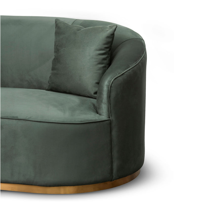 3 Seater Sofa - Dark Green Velvet - View 8