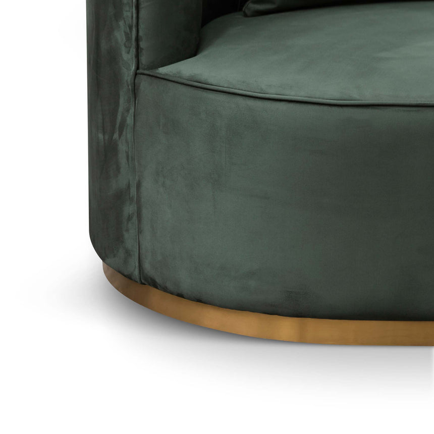 3 Seater Sofa - Dark Green Velvet - View 6