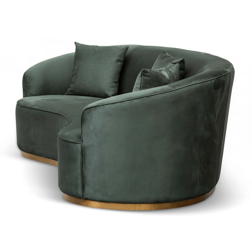 3 Seater Sofa - Dark Green Velvet - View 4