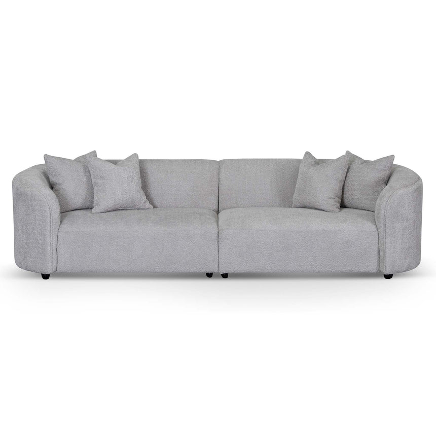 4 Seater Sofa - Light Grey Fleece - View 2