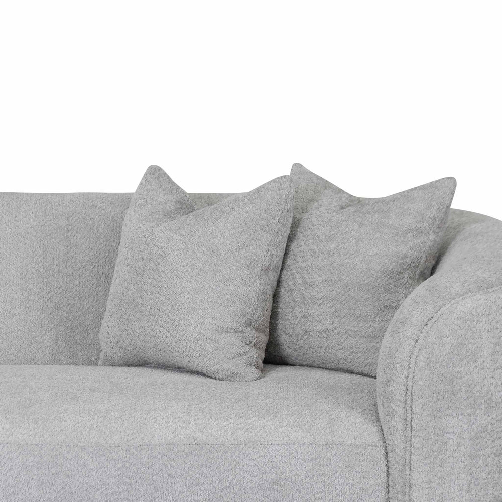 4 Seater Sofa - Light Grey Fleece - View 5