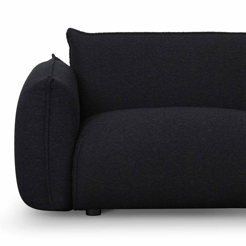 3 Seater Sofa - Black Boucle - View 4