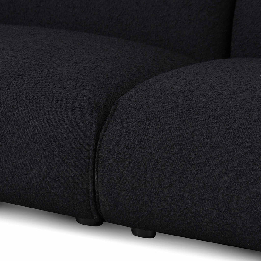 3 Seater Sofa - Black Boucle - View 6