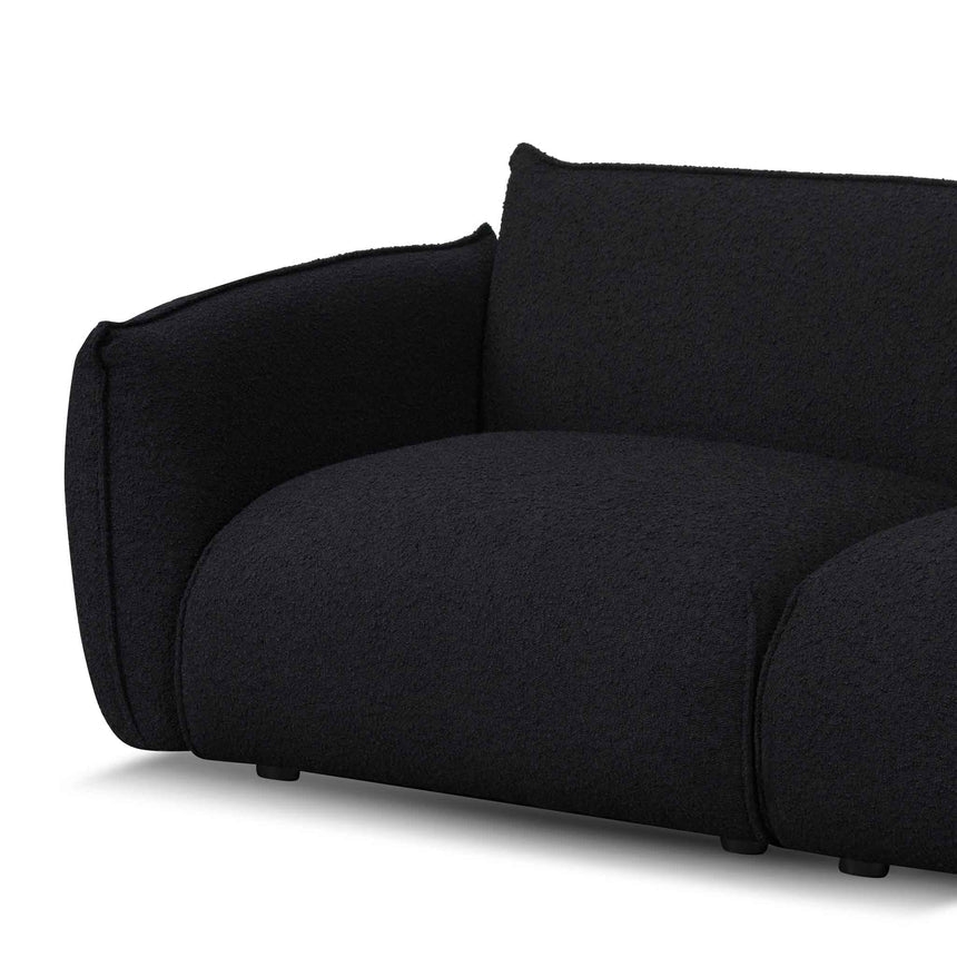 3 Seater Sofa - Black Boucle - View 5