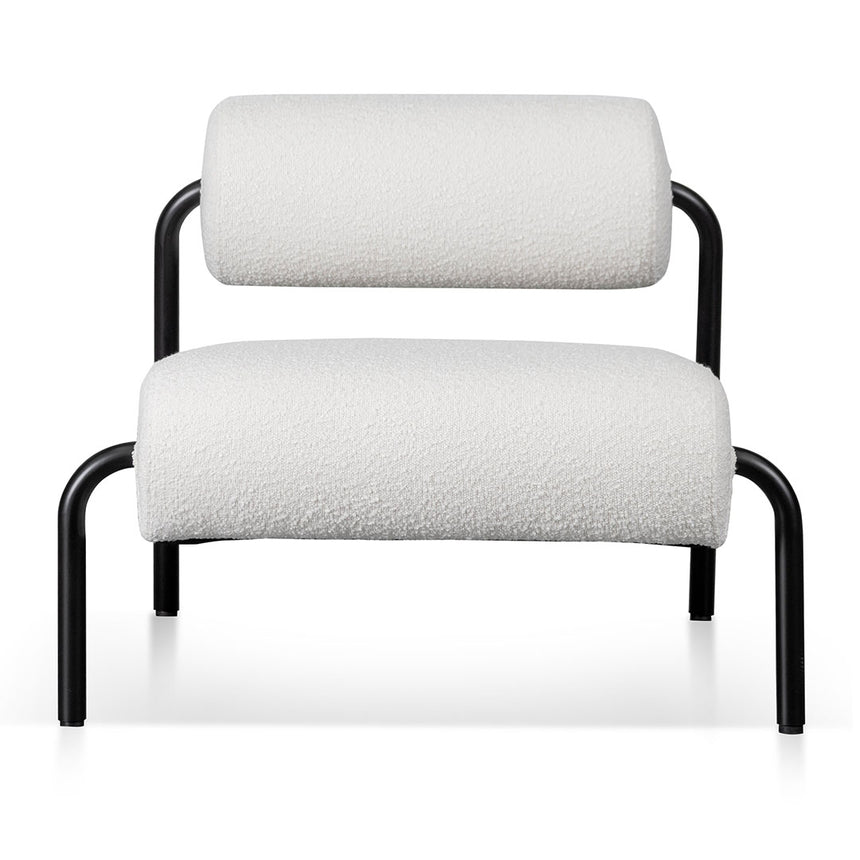 Lounge Chair - Ivory White Boucle - View 2