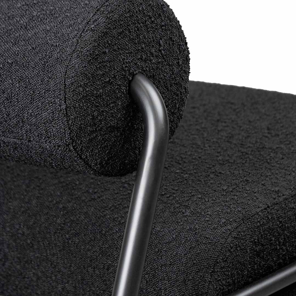Lounge Chair - Black Boucle - View 7
