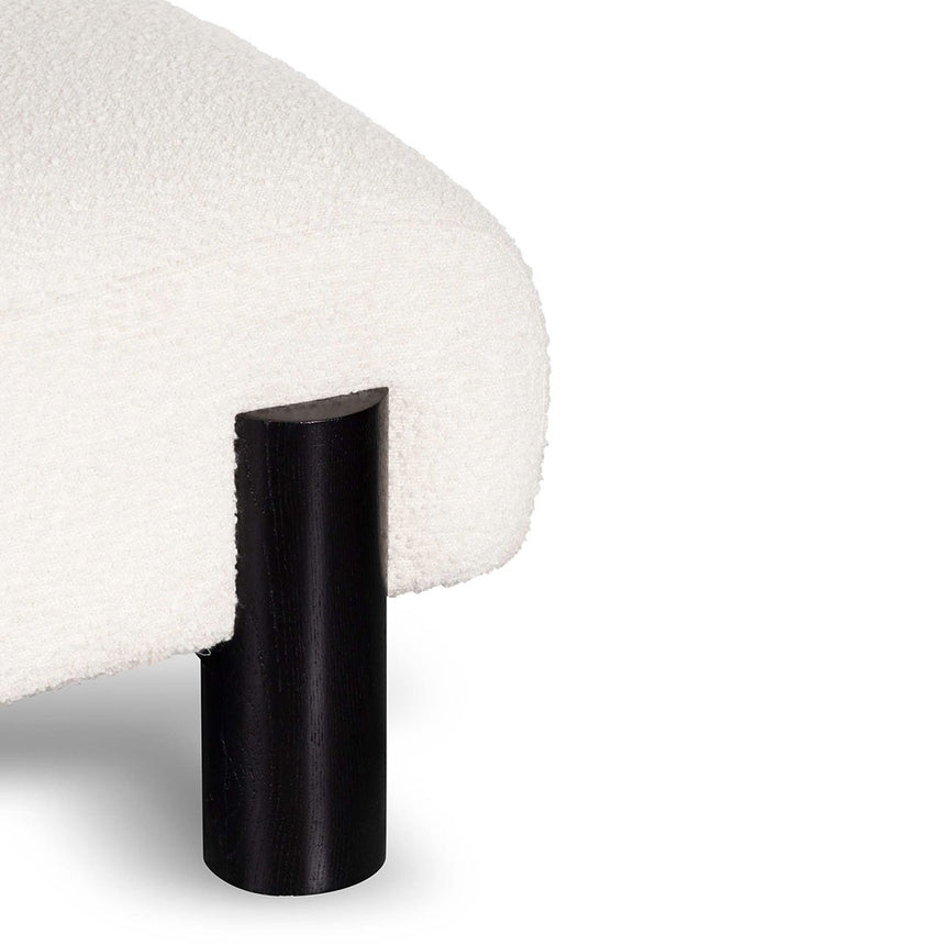 Lounge Chair - Ivory White Boucle - View 9