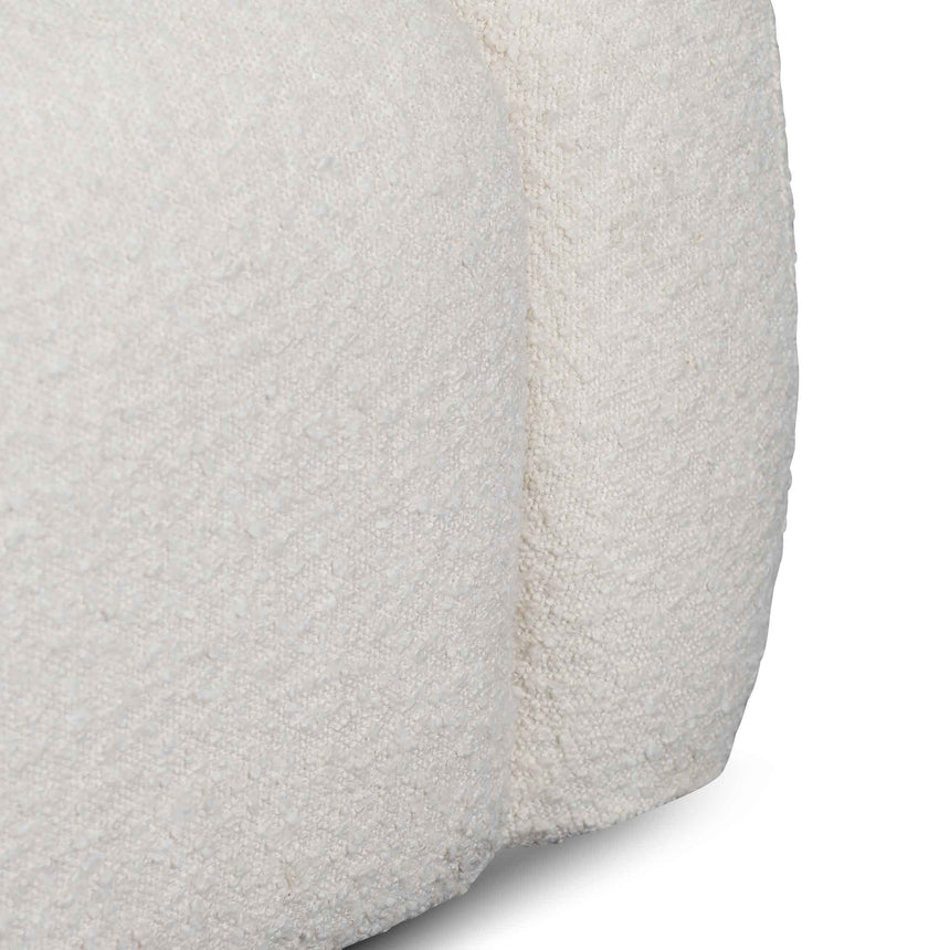 Swivel Armchair - Ivory White Boucle - View 7