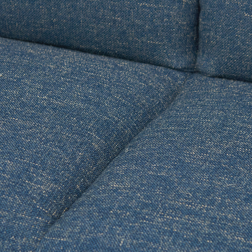 2 Seater Fabric Sofa - Dark Blue - View 6