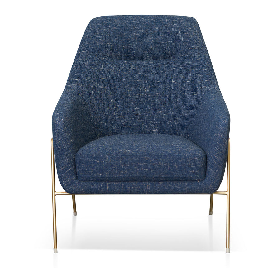 Fabric Armchair - Dark Blue - View 2
